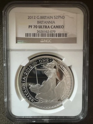 2012 G Britain S2PND Silver Britannia NGC PF70 Ultra Cameo Proof - Image 1 of 4