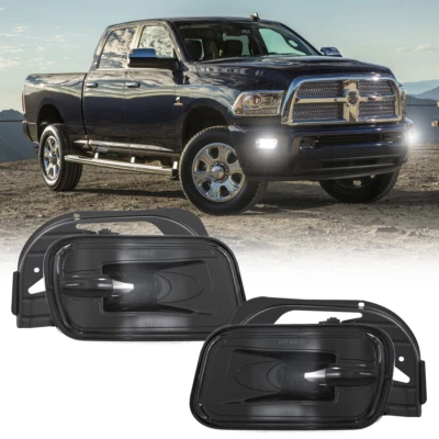 2x Luz antiniebla LED negra para Dodge Ram 2500 3500 2010-12 13 14 2015 2016 2017 2018 Foto 1 de 4