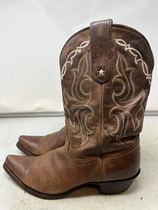 Tony Lama 6008 Vaquero Brown Leather Western Cowgirl Boots Women Size 7.5 B - Picture 1 of 12