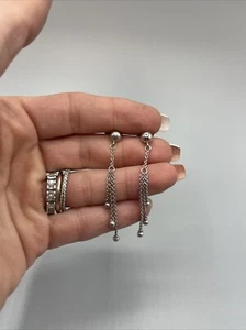 Impresionantes pendientes colgantes modernistas de plata de ley 925 # Y103 - Imagen 1 de 15