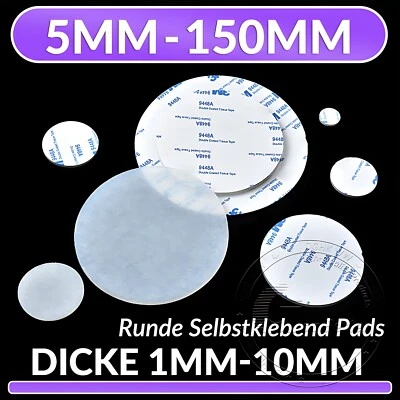 Runde Selbstklebend Silikon-Gummi Rutschfeste Pads Maschine Möbelfüße 5mm-150mm - Bild 1 von 4