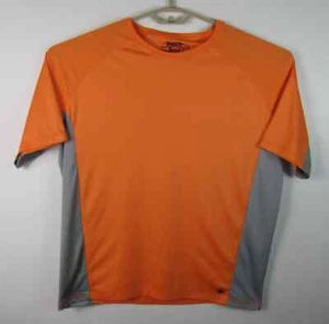 Beach Bros Men's Stretch Short Sleeve Crew Neck Tee, Orange & Grey, XXL - Picture 1 of 2