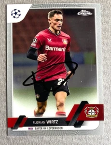 FLORIAN WIRTZ Bayer Leverkusen DFB In-person signed Topps chrome - Picture 1 of 2