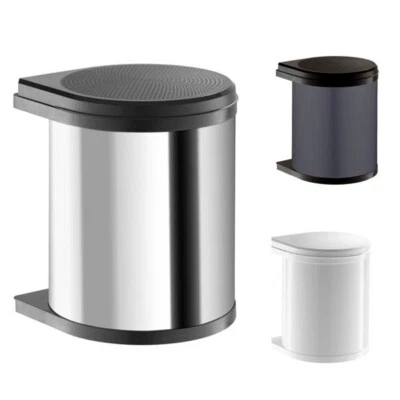 Hailo Mono Swing Mülleimer Abfallsammler 12 15 L Grau Weiß Silber Küche Büro - Bild 1 von 4