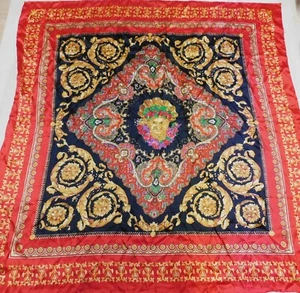 SCHAL 100% REINE SEIDE SILK SOIE VINTAGE DAMEN (1349) 106cm x 106cm - Bild 1 von 4