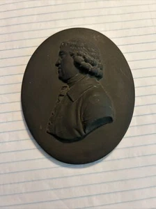 Wedgwood Basalt William Hackwood Profile by Elliott Oval 3.25x4" Medallion NICE! - Picture 1 of 7