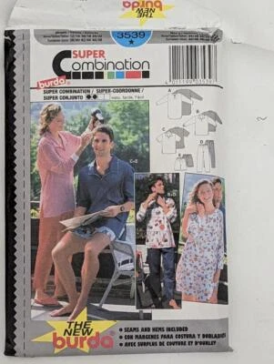Vintage Sewing Pattern Burda 3539- Super Combination 1990's Size f12-22  m34-44 - Image 1 of 2