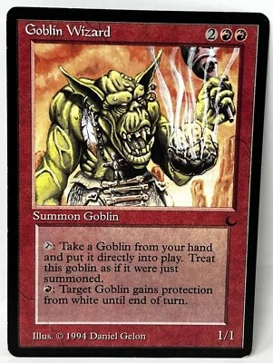 Goblin Wizard Summon Goblin Lightly Played Magic The Gathering - Minor Edge Wear - Image 1 of 4