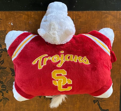USC Trojans Mascot Pillow Pet 2019 Red, White, & Yellow Cover