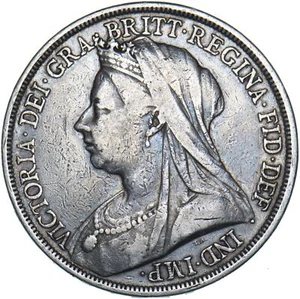 1893 LVI Crown (Davies 503E, Dies 1H) - Victoria British Silver Coin - Picture 1 of 2