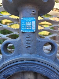 Milwaukee Valve CW223E 4”INCH Wafer IRON BUTTERFLY VALVE - Picture 1 of 7
