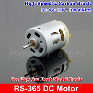 DC 6V 12V 10885RPM RS-365 Large Torque Carbon Brush DC Motor DIY Car Boat Model - Picture 1 of 5