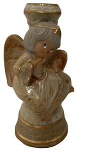 Angel Pottery Candle Holder Stand Decorative Multicolored - Picture 1 of 10
