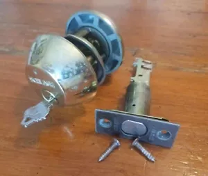 Serratura per porta a catenaccio doppio cilindro in ottone brillante Schlage - Foto 1 di 3