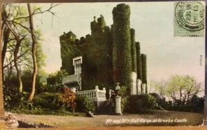 Postal de colección Hall Caine en GREEBA CASTLE Isla de Man OIM Manx Hartmann 1905 - Imagen 1 de 2