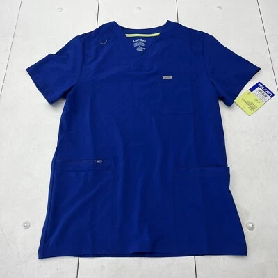 Blusa Médica Landau Azul 3 Bolsillos Cuello en V Para Hombre Talla Mediana  Foto 1 de 4