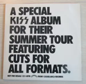 KISS SPECIAL ALBUM FOR SUMMER TOUR 12" EP PROMOTIONAL PROMO RARE VINYL RECORD - Imagen 1 de 8
