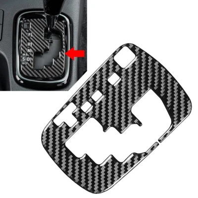 1pc Carbon Fiber Black Gear Shift Panel Cover Trim For Toyota Hilux 2015-2023 - Image 1 of 4