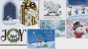 Lot of 8 Christmas Cards From Boys Town With Matching Envelopes Merry & Bright! - Picture 1 of 1