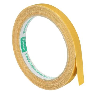 Cinta adhesiva de doble cara 10 mm 10 m/32,8 pies tela de malla de tela amarilla Foto 1 de 4
