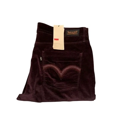 NWT Levis Faux Velvet Pants Plus Size Womens 16M 31 Mid Rise Skinny Leg Slim Fit - Image 1 of 4