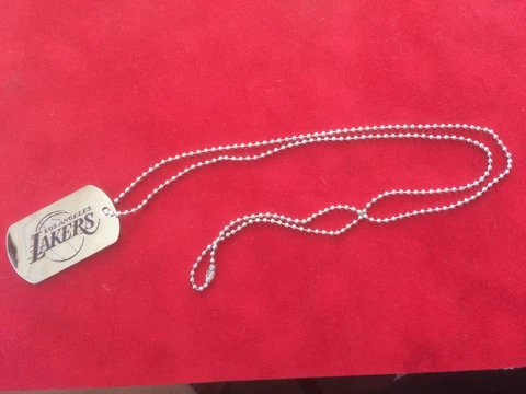 Los Angeles Lakers Dog-tag Necklace with 28 inch chain - New - NBA - Basketball Cover