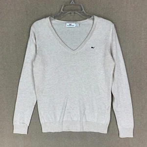 Suéter Vineyard Vines XXS Mujer Beige Pullover Cuello en V Gran Tamaño Relajado - Imagen 1 de 12
