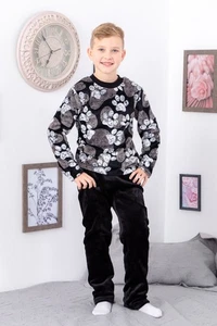 Boys’ Winter Pajama Set – Cozy Velsoft Fabric, Long Sleeve Top & Pants, Elast... - Picture 1 of 10