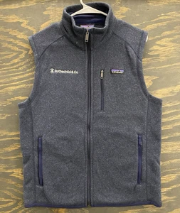 Patagonia Rothschild & Co Men’s M Better Sweater Fleece Vest Navy Blue Logo - Picture 1 of 6