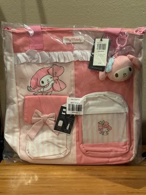 Bolso de Mano de Carga Bioworld Sanrio My Melody Cinta a Rayas Nuevo con Etiquetas Foto 1 de 4