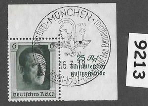 Used stamp B104a / Adolf Hitler / 1937 Birthday / Third Reich era Germany #9213 - Photo 1 sur 1