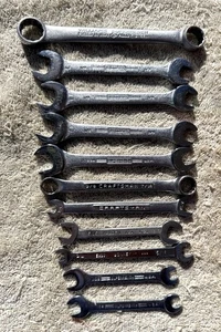 LOT OF ELEVEN (11) VINTAGE WRENCHES AS PICTURED & DESCRIBED - Picture 1 of 10