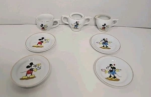 Disney Schylling Porcelain Mini Tea Set Mickey & Minnie Mouse Partial Lot - Picture 1 of 12