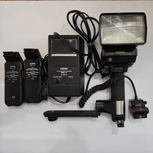 SUNPAK 622 super PRO-SYSTEM Flash- charger, 2 cl 3 batteries & cannon interface - Picture 1 of 5