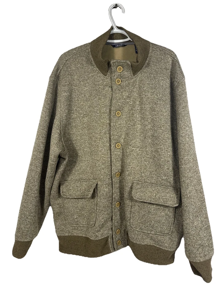 IZOD MENS SWEATER JACKET BUTTON UP SIZE XXL - Image 1 of 4