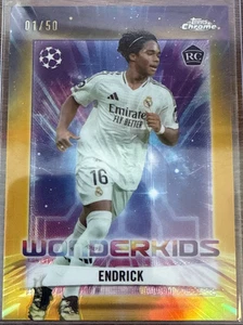 Endrick Gold Wonderkids 1/50 RC 2024-25 Topps Chrome UEFA Soccer 1:5,114 hobby - Picture 1 of 4