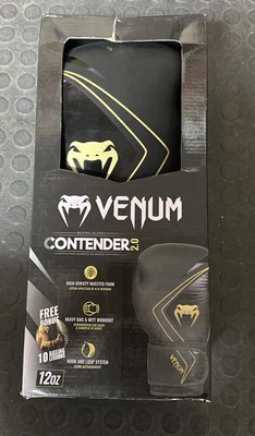 Guantes de Boxeo VENUM Contender 12oz - Negro y Dorado (Nuevos) Foto 1 de 4