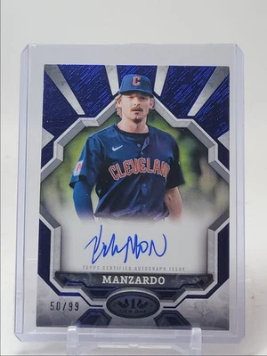 KYLE MANZARDO 2025 TOPPS TIER ONE BREAK OUT BLUE FOIL AUTO /99 Q5451 - Image 1 of 2