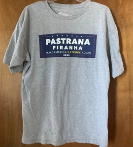 Pastrana Piranha Vintage Graphic T-shirt Men’s Size L Gray Nitro Circus - Picture 1 of 5