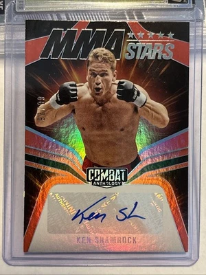 Antología de combate Panini PFL 2025 - Ken Shamrock - estrellas MMA rojas automático #/99 Foto 1 de 2