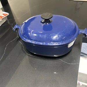 VTG Le Creuset Enzo Mari La Mama 25 Enameled Cast Iron Rare Dutch Oven - Picture 1 of 20