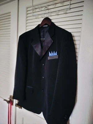 Vittorio St Angelo Black Tuxedo 42R Jacket and 36R Pants - Image 1 of 4