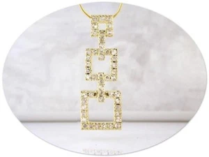 JDL WHITE TOPAZ PENDANT 18" CHAIN. SNAKE NOT INCLUDED - Picture 1 of 1