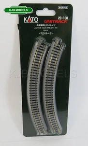 Unitrack calibre N KATO 20-100 (R249-45) pista curva 45 grados 4 piezas - Imagen 1 de 2