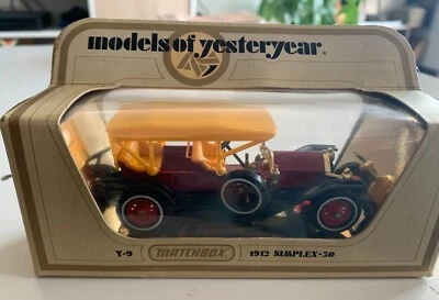 MATCHBOX LESNEY 1978 MODELS OF YESTERYEAR Y-9 1912 SIMPLEX - 50 - Photo 1/2