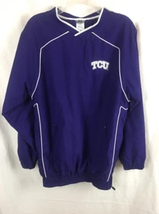 TCU Texas Christian University Pullover Chaqueta Viento Talla S Púrpura B13*Y - Imagen 1 de 8
