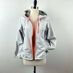 ZERO X POSUR Womens Jacket Small Hooded Gray Fleece Lined Zip Outdoor Sports - Picture 1 of 11