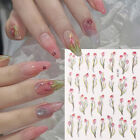 Sweet Tulips Nail Art Sticker Floral Nail Stickers For Girls Manicure Decoration