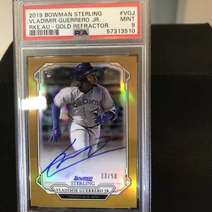 2019 Bowman Sterling Rookie Gold /50 Refractor -Vladimir Guerrero Jr. PSA 9 Mint - Picture 1 of 3