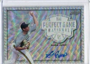 2020 Leaf Perfect Game Metal Autographs Silver Wave Gage Jump Auto 9/10